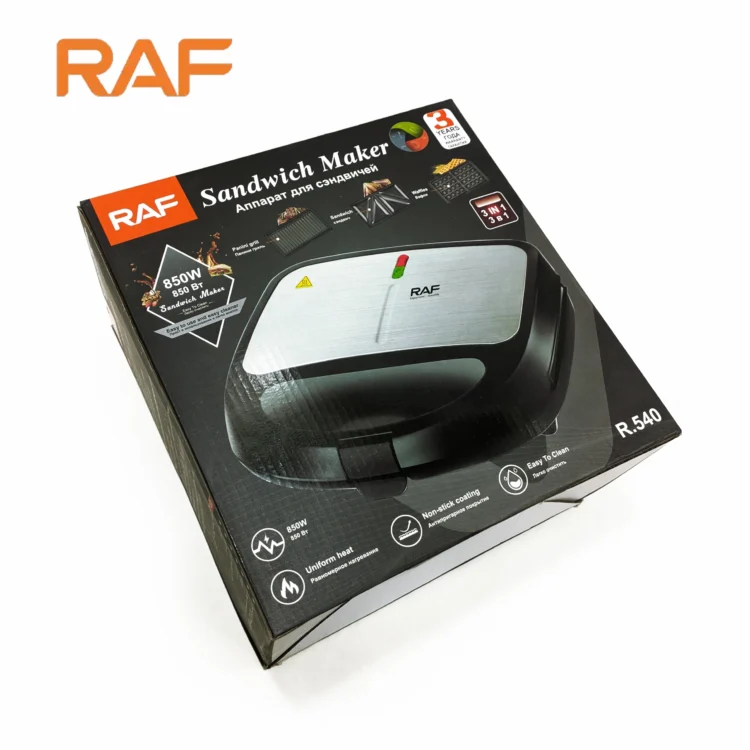 RAF 3 in 1 Sandwich Maker, Waffle Maker, Panini Grill R.540