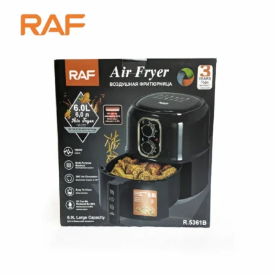 RAF Electric Air Fryer & Air Frying Machine R.5361 (Black)